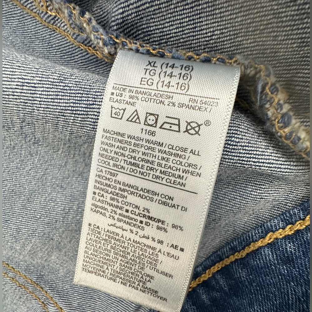 Girls Old Navy Jean Jacket. Size XL (14-16) - Picture 4 of 5